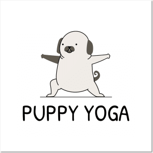 Puppy Yoga Posters and Art